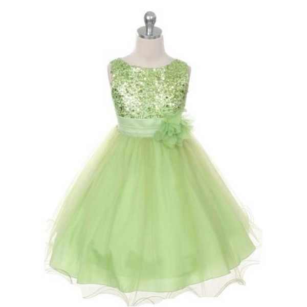 Marva Baby Dress: Lime Green