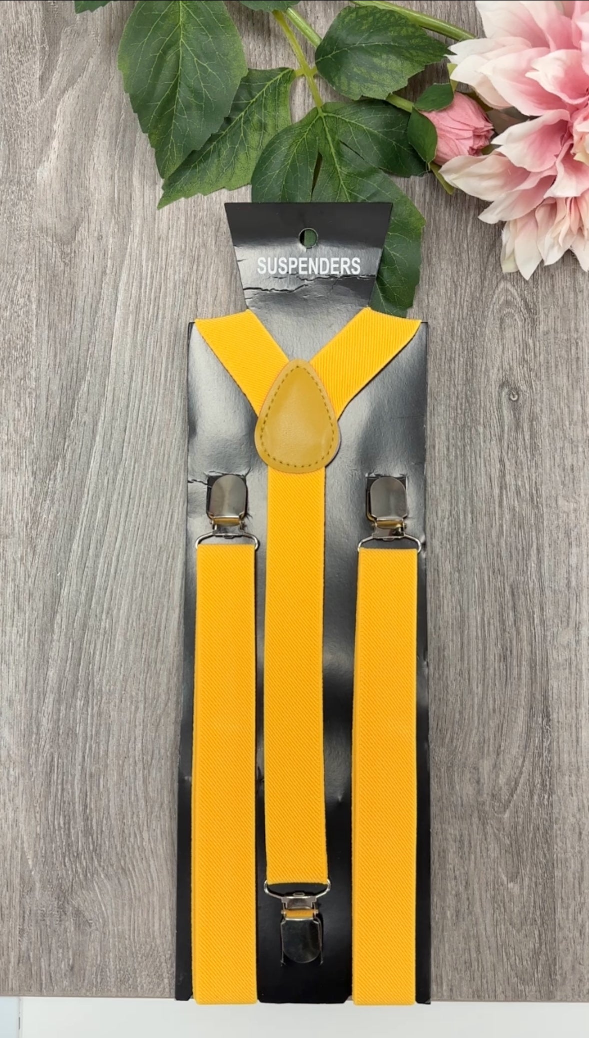 Suspenders:  GOLDEN YELLOW