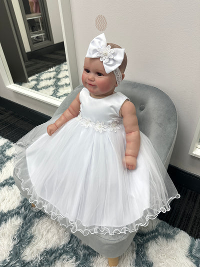 Paige Baby  Girl Dress: WHITE