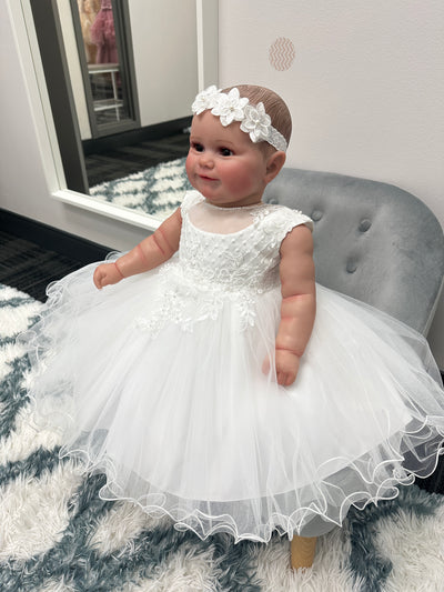 Celeste Baby Dress: OFF WHITE