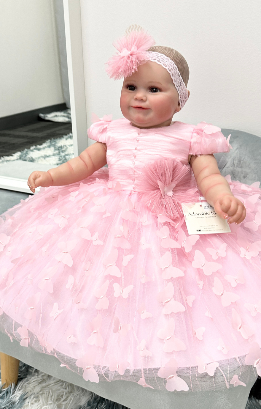 Helen Butterfly Baby Dress Pink