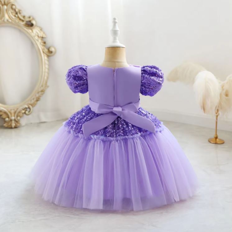 Libby Baby Dress: Lilac