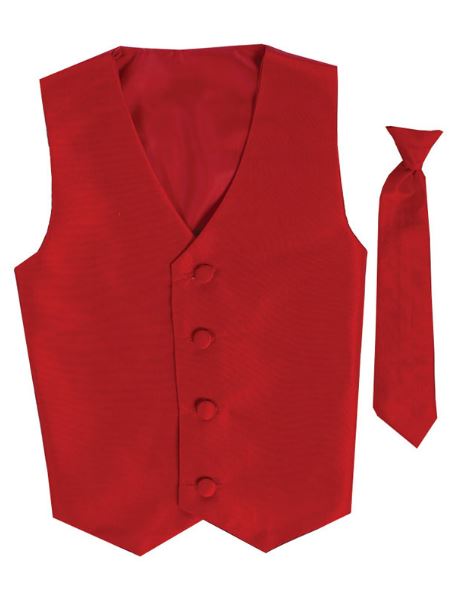 Poly Silk Vest Set: RED