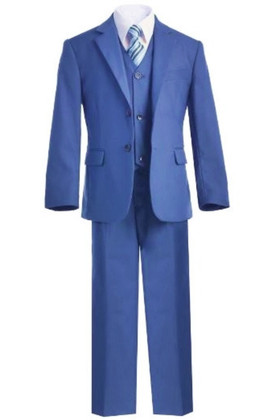 Harry 5pc Boys Suit: COBALT (Slim Fit)