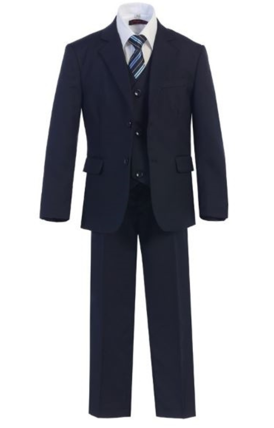 Harry 5pc Boys Suit: NAVY (Slim Fit)