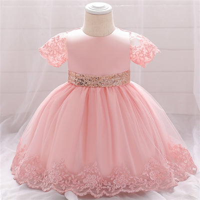 Aurora Baby Dress: PEACH