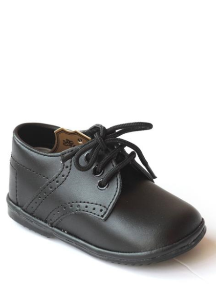 Leather Shoes for Toddler Boys BLACK