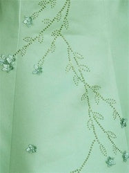 Pearl Satin Dress: Sage Green