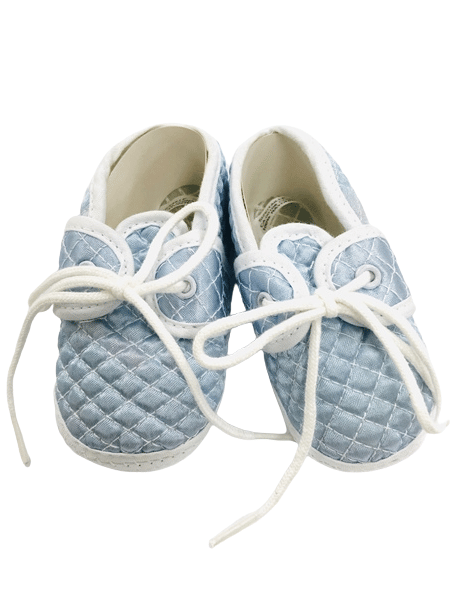 Quilted Baby Boys Shoes: BLUE
