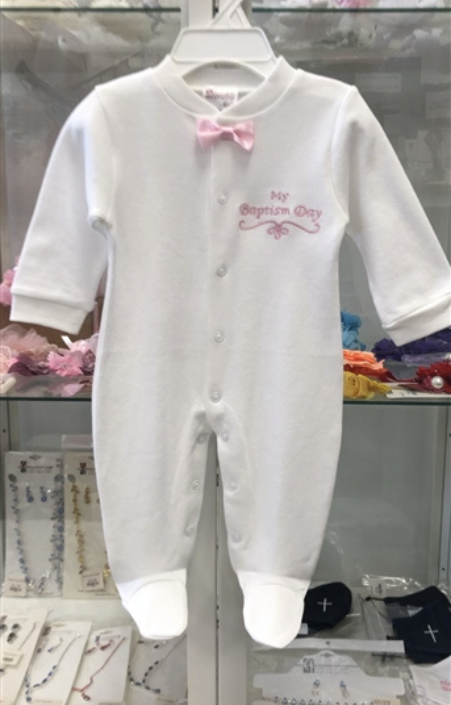 Cotton Baby Baptism Pajama: OFF WHITE