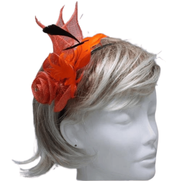 Orange Fascinator Headband