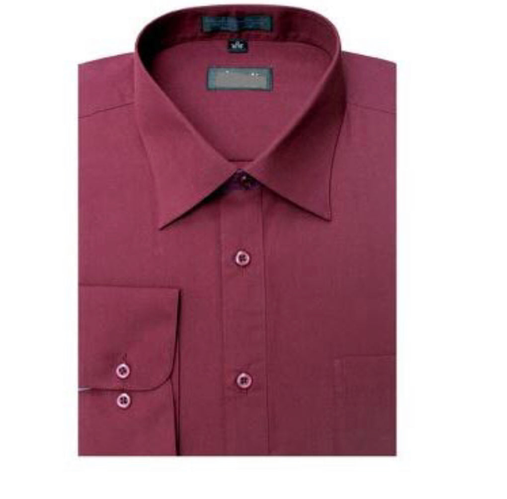 Dress Shirt Long Sleeves: Burgundy