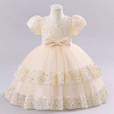 Madison Party Dress: Pale Yellow