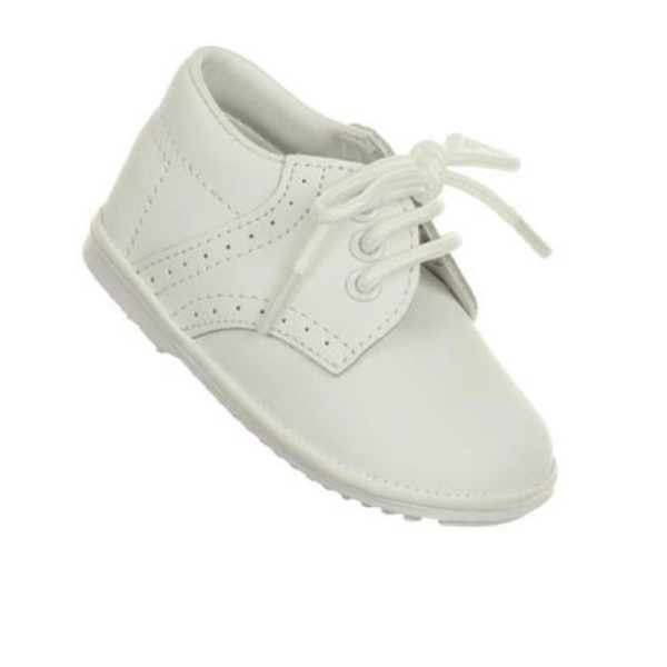 Leather Shoes for Toddler Boys: WHITE