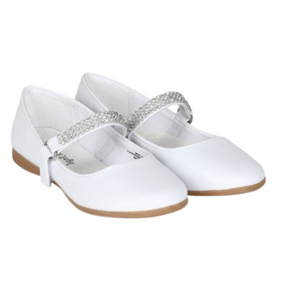 Kelly Flat Shoes: WHITE