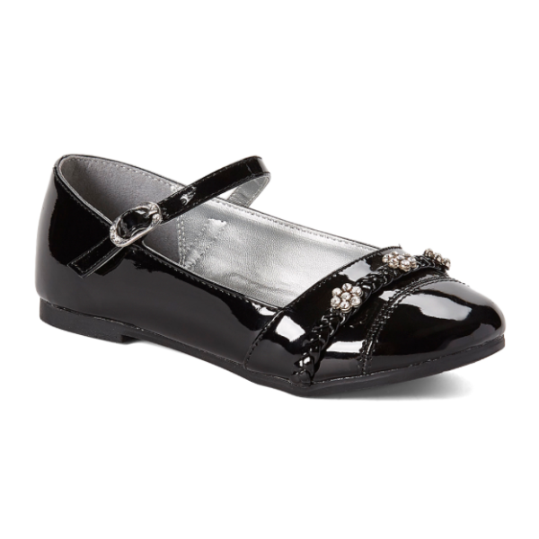 Britt Flat Shoes: PATENT BLACK