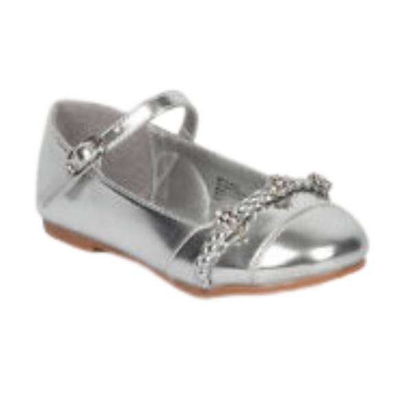 Britt Flat Shoes: SILVER