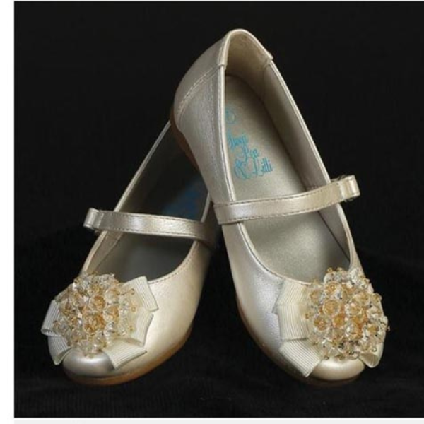 Anna Flat Shoes for Girls: IVORY