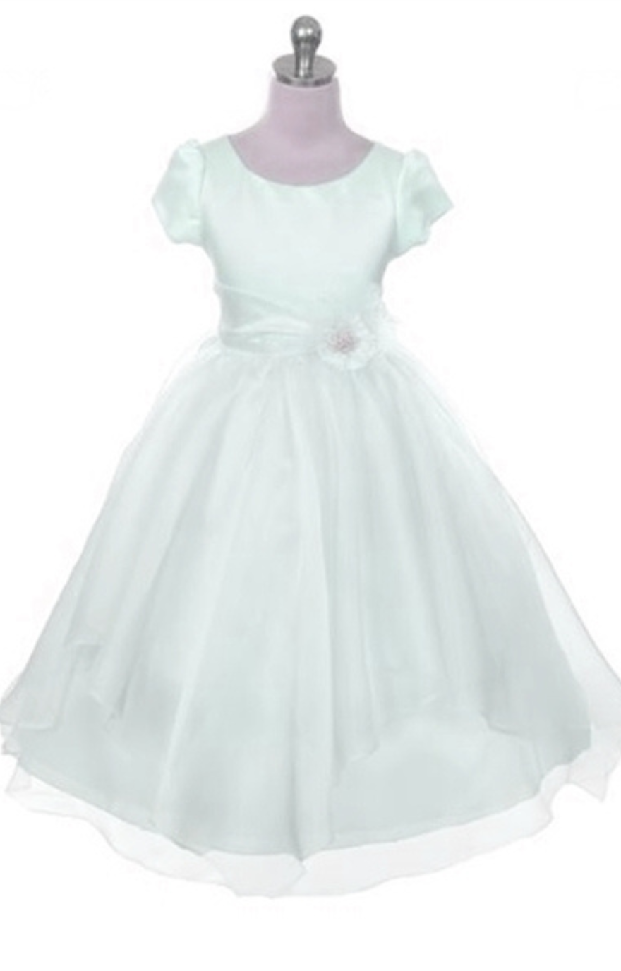 Melinda Organza Dress: IVORY