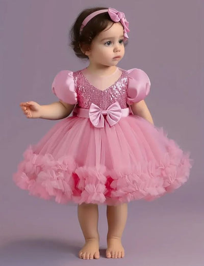 Lulu Baby Dress: Rose Pink