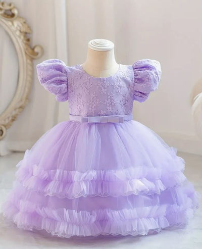 Laura Girls Dress: Lt Purple