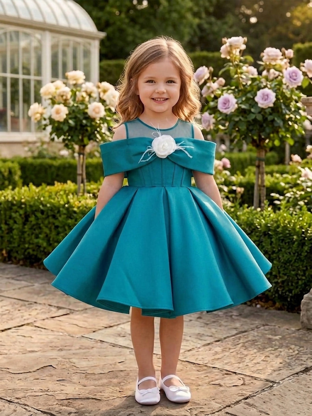 Sparkly Birthday Special Occasion Green Dress for Baby and Girls – Adorable Kids Formal Wear