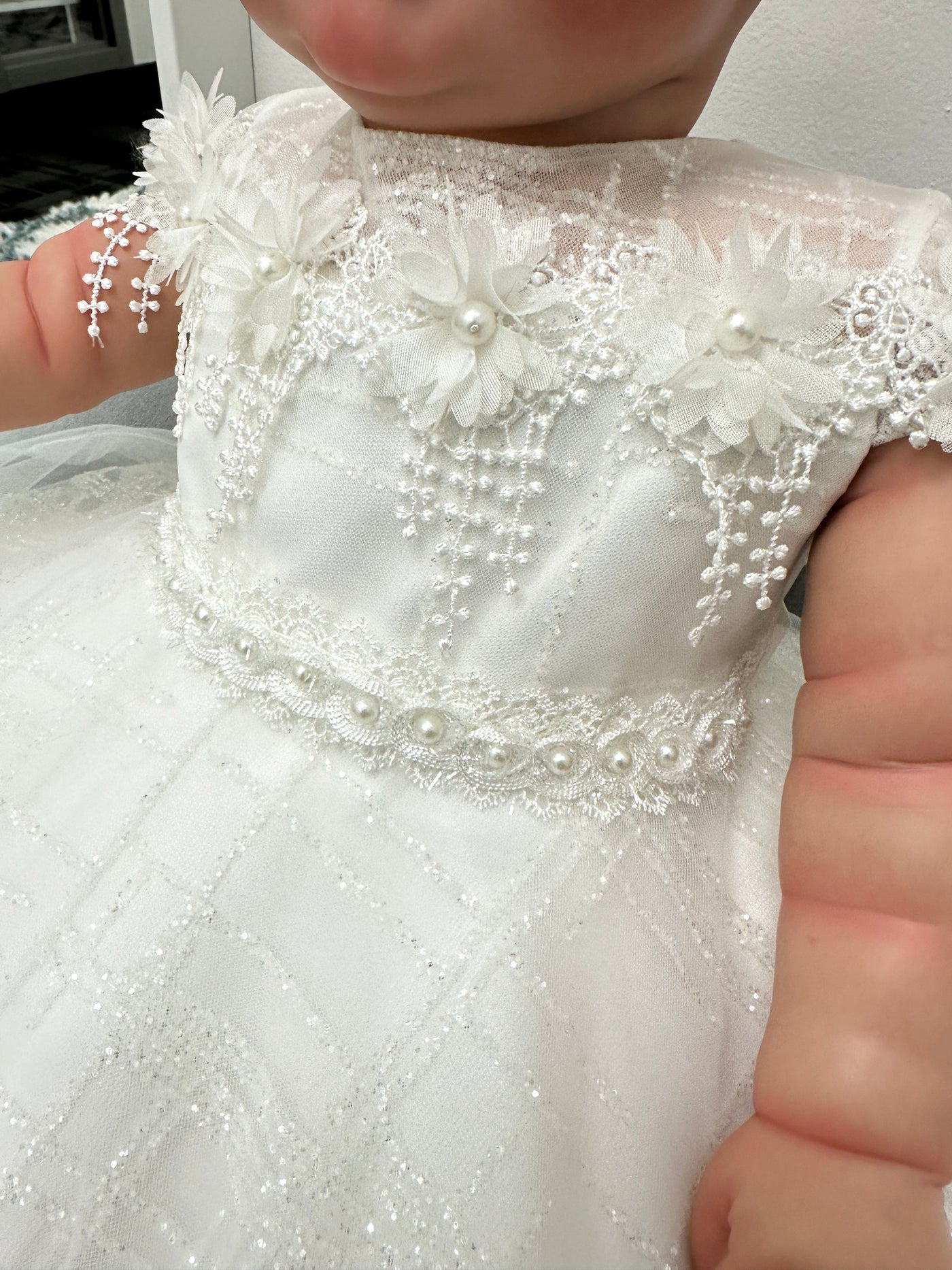 Stella Baptism Gown: OFF WHITE