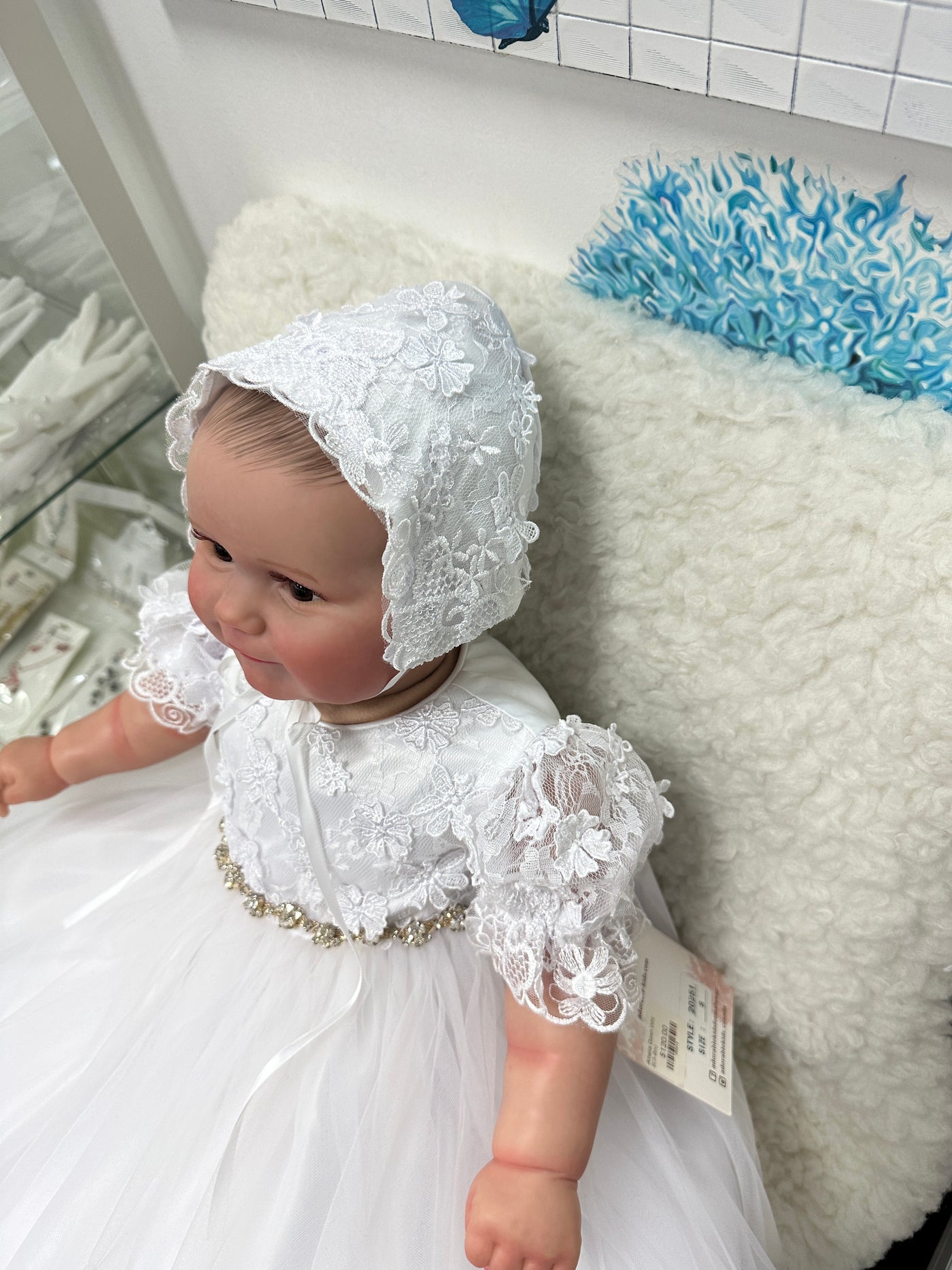 Amelia Baptism Gown: WHITE