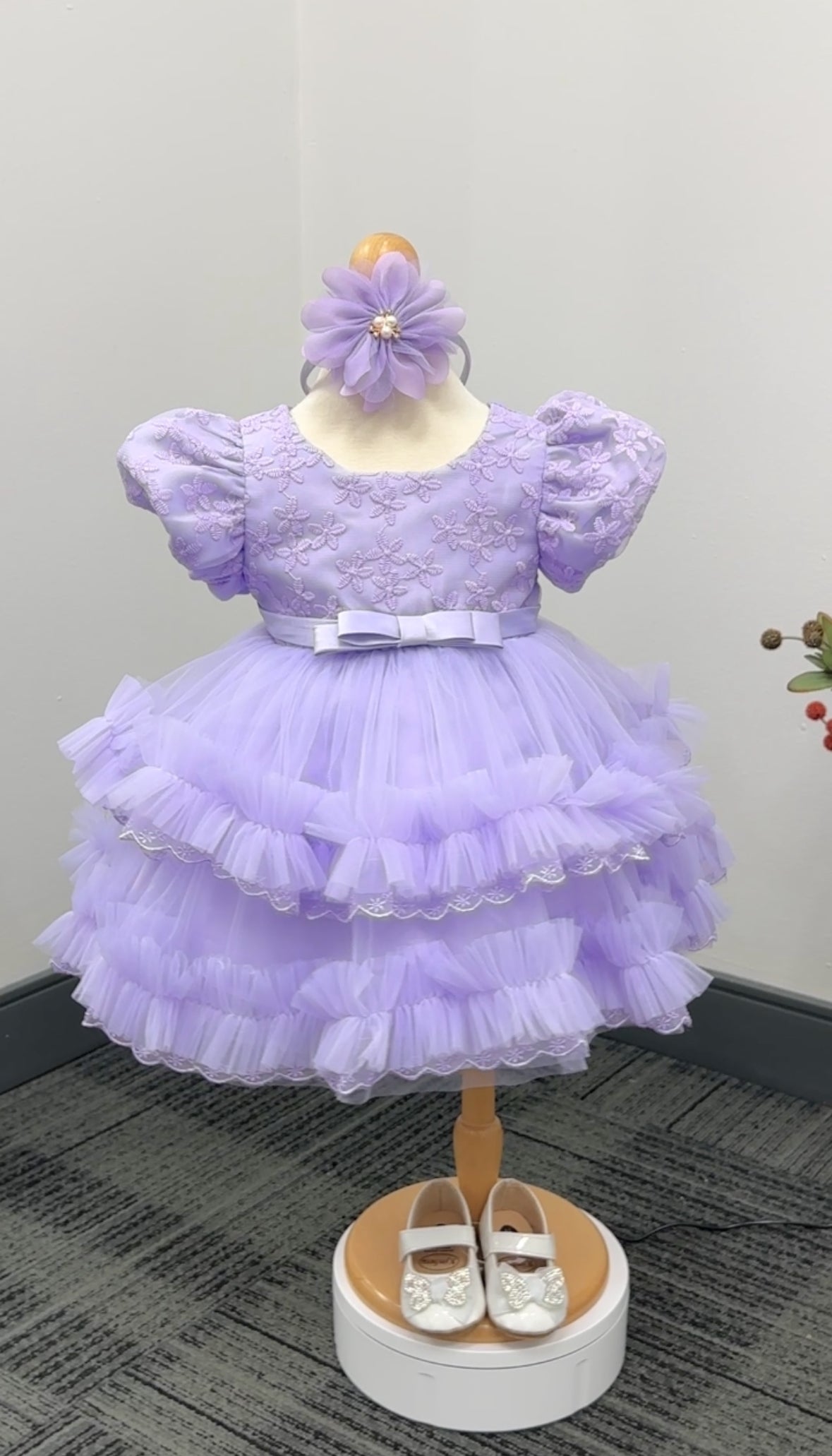 Laura Girls Dress: Lt Purple