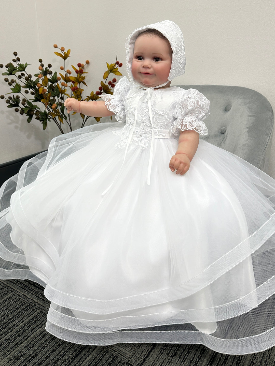 Baptism Newborn Baby Girl Lace Dresses Baby Girls Lace Dress, Baby