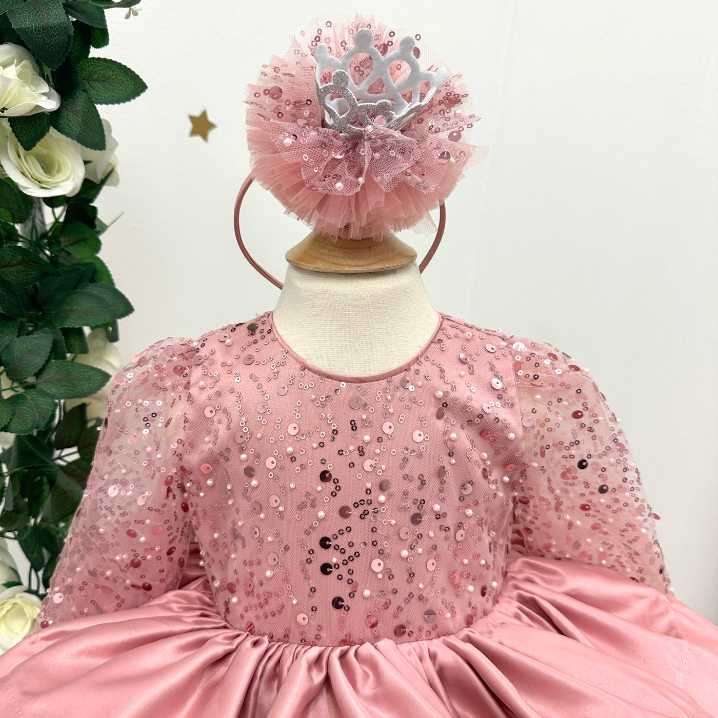 Amara Puffy Short  Dress: Rose Pink