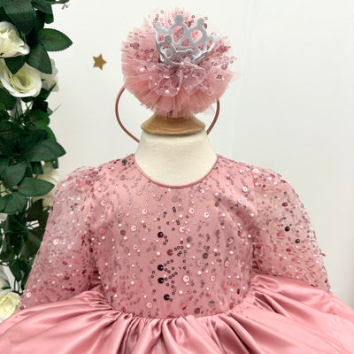 Amara Puffy Short  Dress: Rose Pink