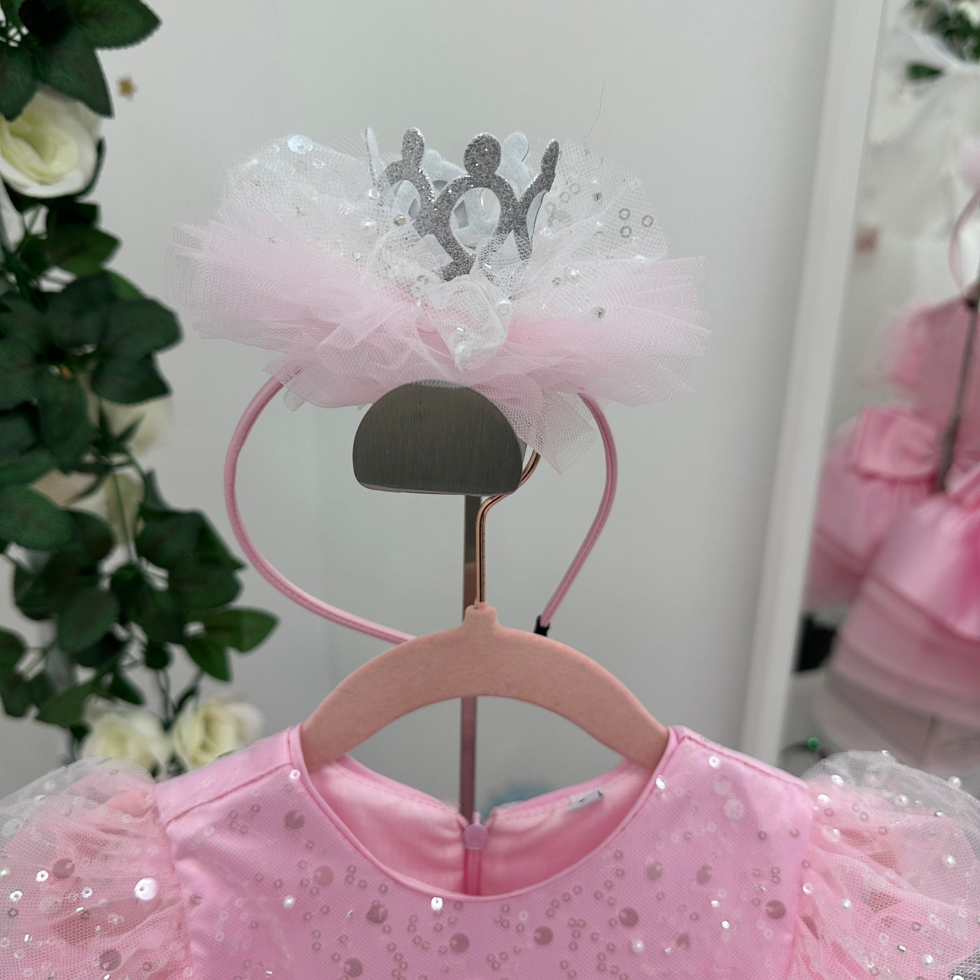 Ava Girls Party Dress: Pink