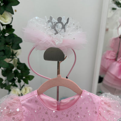 Ava Girls Party Dress: Pink