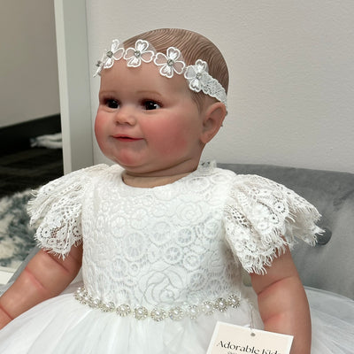 Elena Baby Dress: OFF WHITE