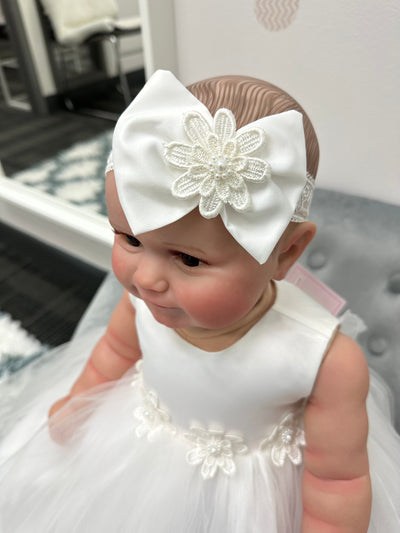 Paige Baby Girl Dress: Off-White