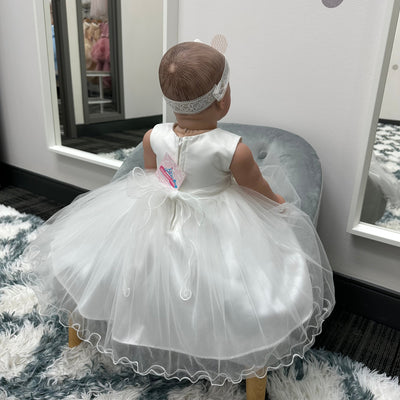 Paige Baby Girl Dress: Off-White