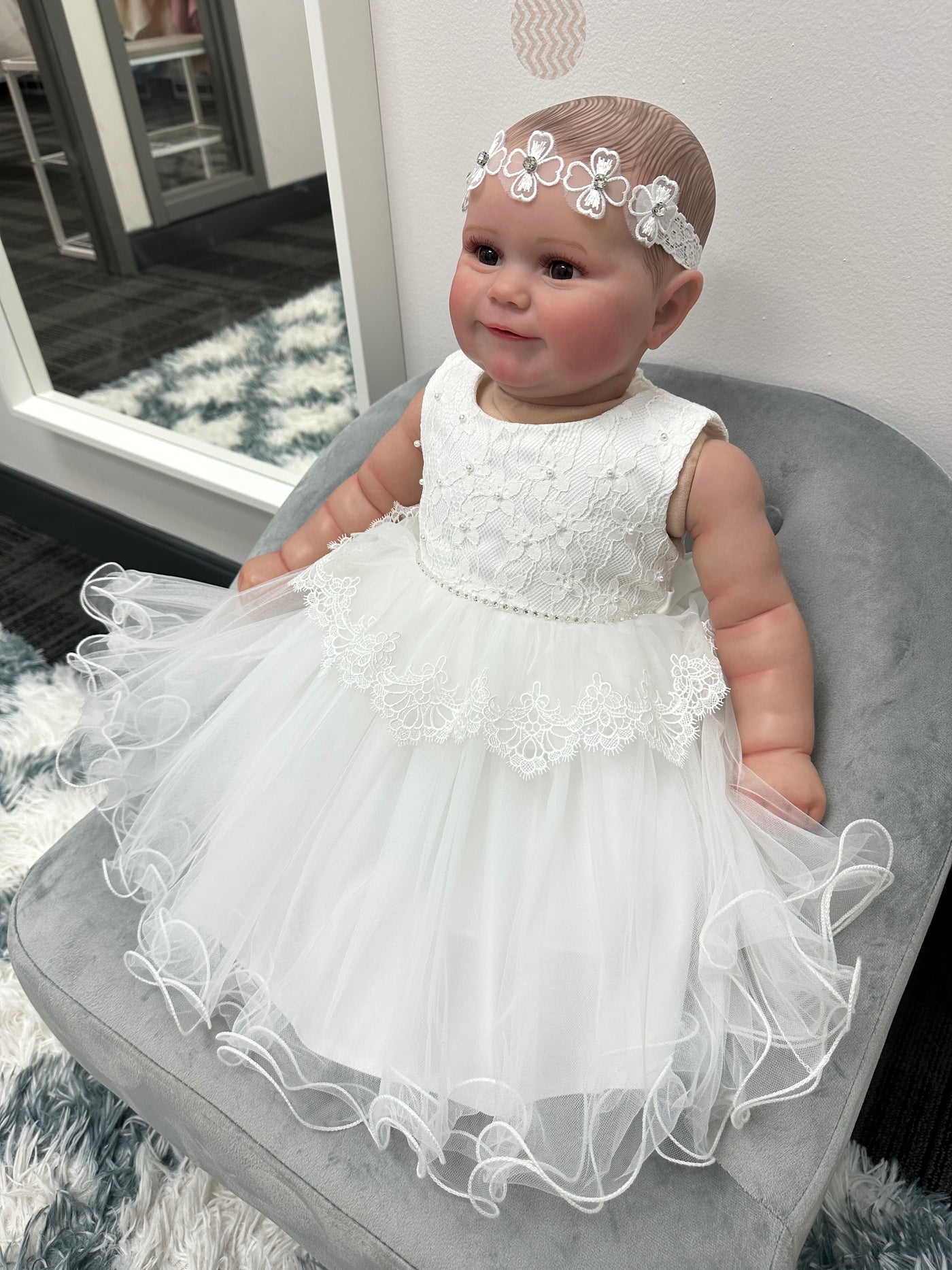 Lexie Baby Dress: OFF-WHITE