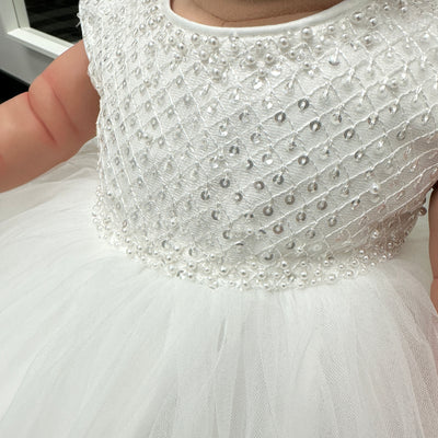 Jaden Baby Dress: OFF-WHITE