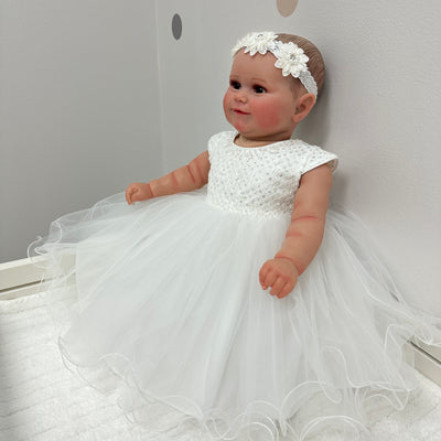 Jaden Baby Dress: OFF-WHITE