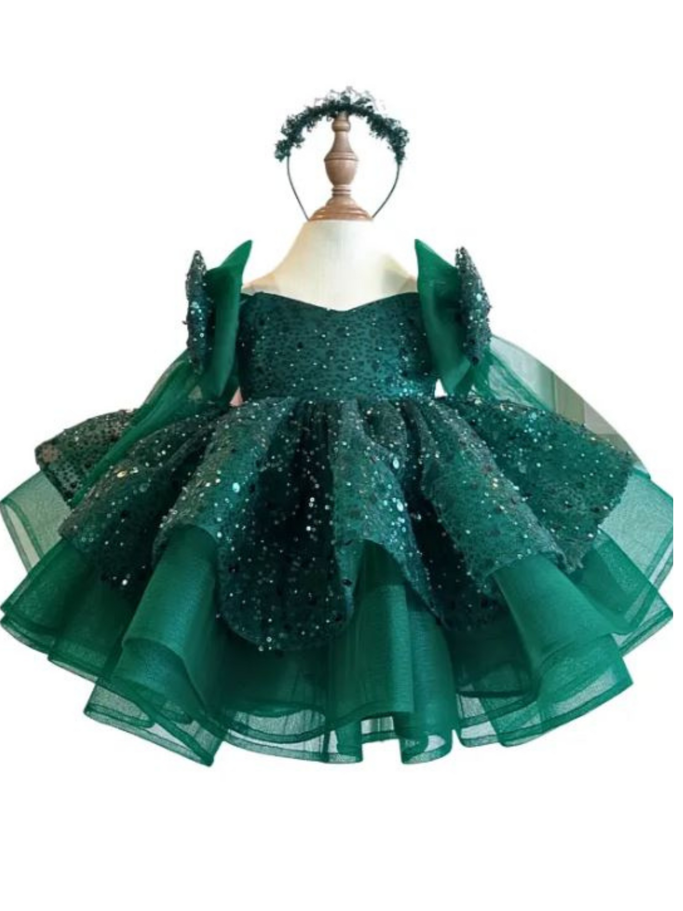 Sparkly Birthday Special Occasion Green Dress for Baby and Girls Adorable Kids Formal Wear Sparkly Birthday Special Occasion Green Dress for Baby and Girls Adorable Kids Formal Wear