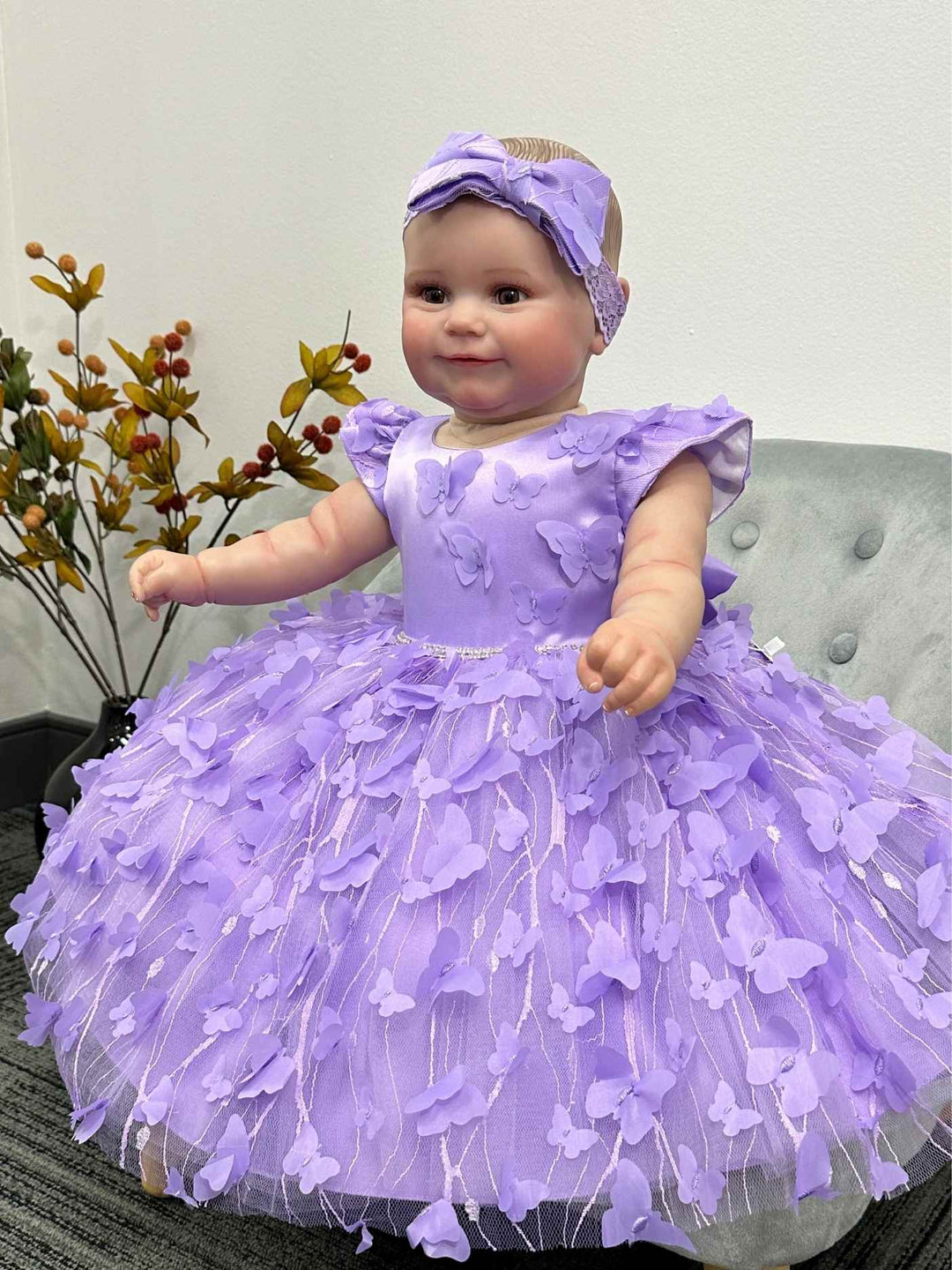 Helen Butterfly Baby Dress: Purple * – Adorable Kids Formal Wear