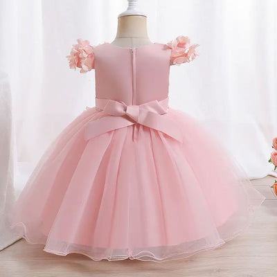 Butterfly Baby Dress: Lt Peach