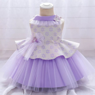Marie Butterfly Dress: LILAC