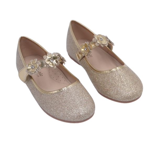 Flat Shoes Gold 1369 Adorable Kids Formal Wear