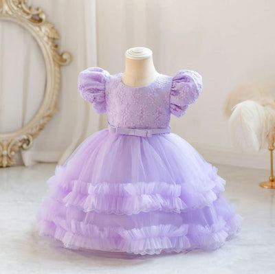 Laura Girls Dress: Lt Purple