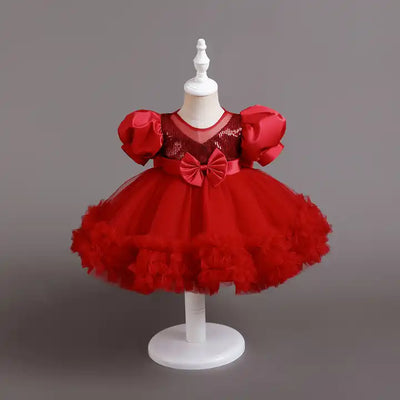 Lulu Baby Dress: Red