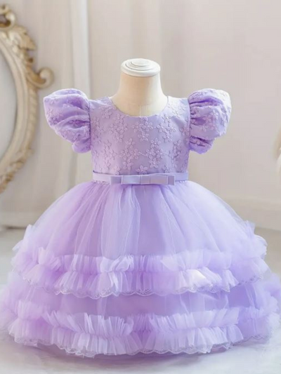 Laura Girls Dress: Lt Purple