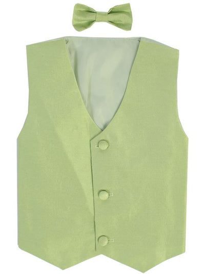 Poly Silk Vest Set: Apple Green