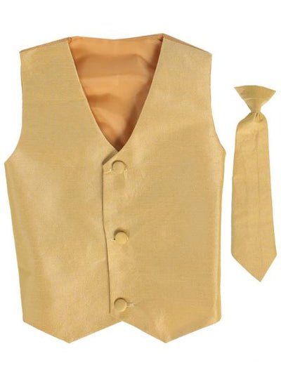 Poly Silk Vest Set: GOLD